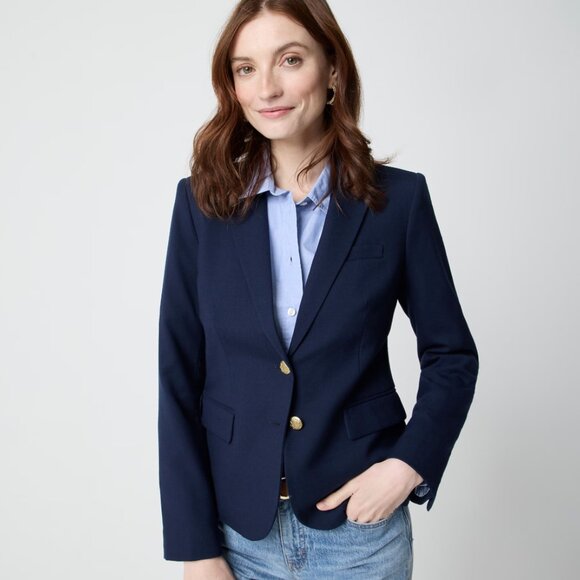 J. Crew Factory Jackets & Blazers - J. Crew Factory Original Schoolboy Blazer Jacket in Navy Blue/Gold Size 2